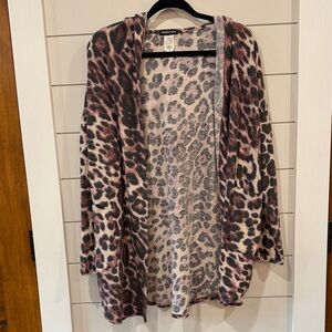 New! Leopard Print Cardigan HEIMISH USA